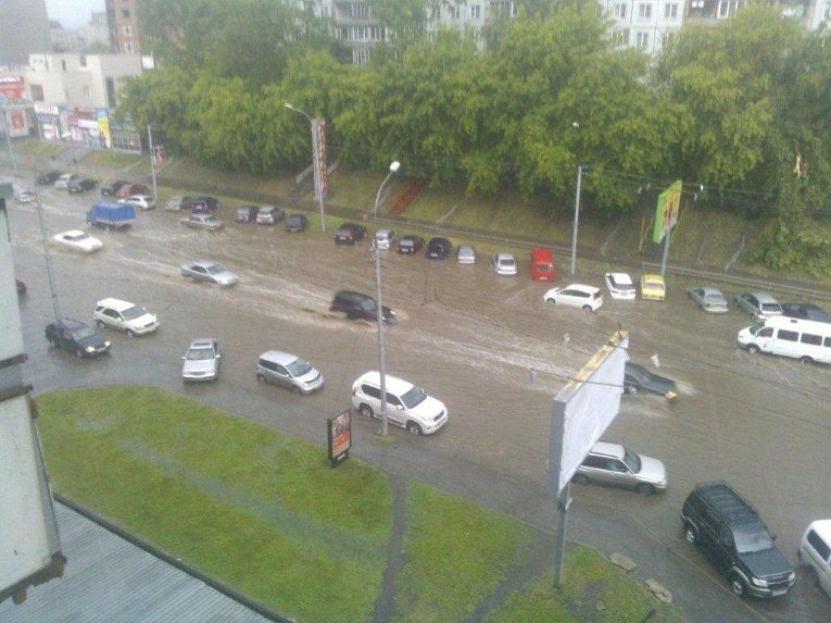 Ливень в Новосибирске фото видео