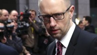 Ukraine's PM Yatsenyuk arrives at a European Union leaders summit in Brussels