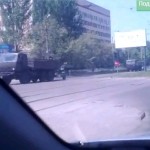 Видео. По Горловке движется колонна КамАЗов с зенитками