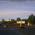 Видео. В Луганск вошла военная техника под георгиевским флагом